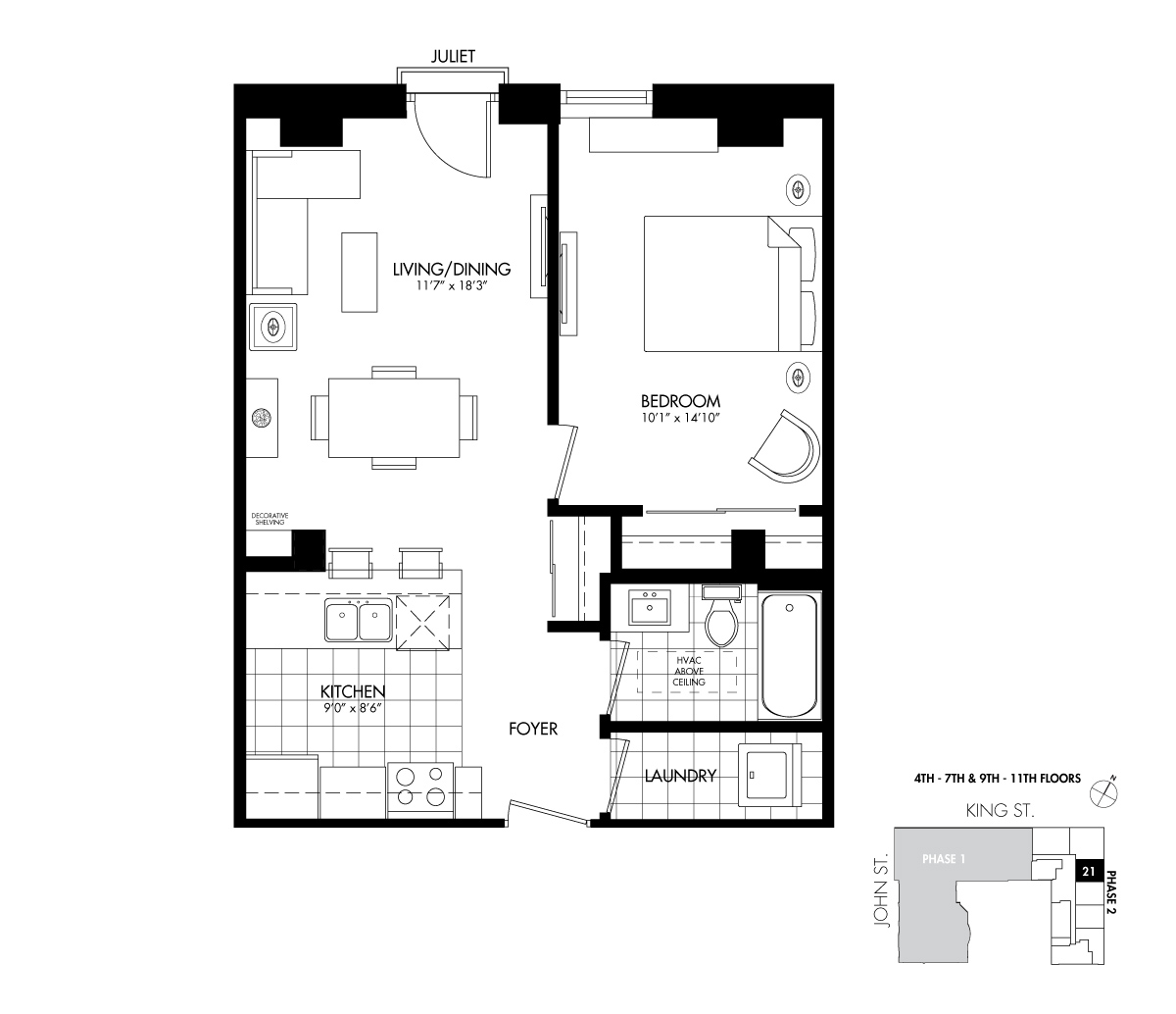 The Raphael - 642 SQ. FT.