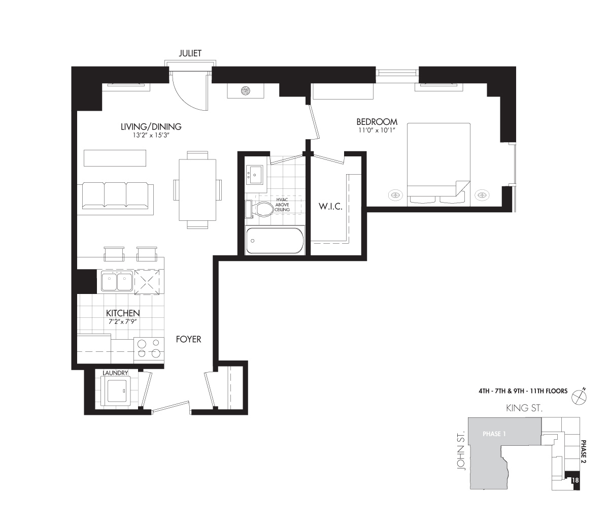 The Mont Blanc - 674 SQ. FT.